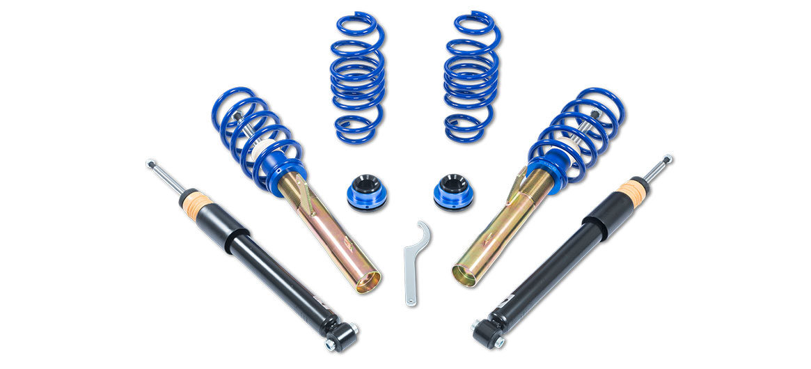 Because of the suspension design with sporty-dynamic spring rates and sporty-harmonic tuning with a maximum lowering, ap coilover suspensions allow a comparatively good driving comfort in their price range.