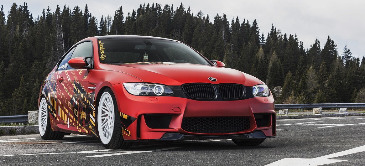 With the BMW 3 series E92 on tour in the alps